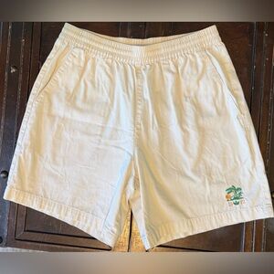adidas Originals Palm Tree 1972 Shorts Cream Drawstring M/L 🌴